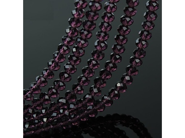 10Strand x 70Pcs Purple Faceted Crystal Beads 8mm