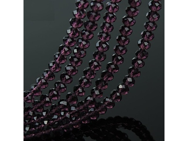 10Strand x 70Pcs Purple Faceted Crystal Beads 8mm - Click Image to Close