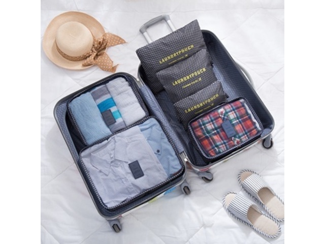 1Set 6in1 Zipper Waterproof Luggage Travel Bags Packing