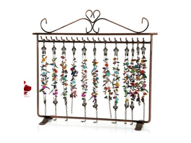 1X Copper Jewelry Necklace Displays Stand 20 Hooks