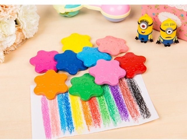 12Colors HQ Non Toxic Drawing Creative Snowflake Painting Crayon - Click Image to Close