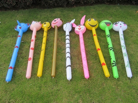 10X New Gigantic Inflatable Animal Stick Hammer Assorted - Click Image to Close