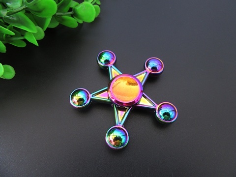 1X 3D Fingertip Fidget Hand Spinner Anti Stess Toy - Star - Click Image to Close