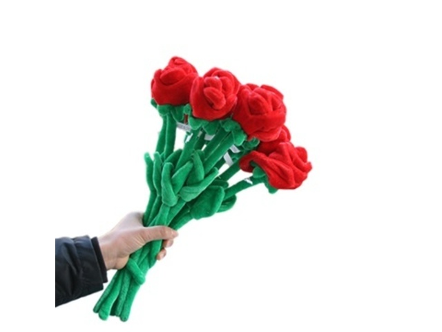 6X Artificial Flower Rose Bendable Stem Home Party Gift