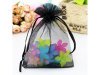 100 Black Drawstring Jewelry Gift Pouches 12x9cm
