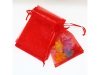100X Plain Hot Red Organza Gift Jewelry Pouches 9x7cm 100X Plain Hot Red Organza Gift Jewelry Pouches 9x7cm