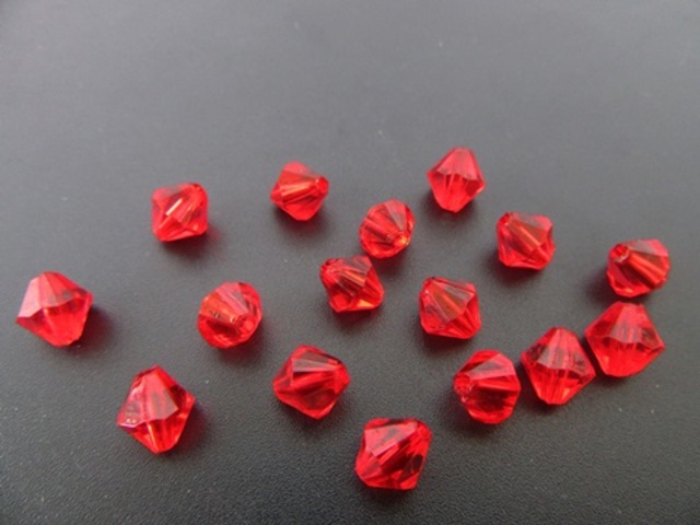 2700 Red Faceted Bicone Beads Jewellery Finding 8mm