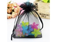 100 Black Drawstring Jewelry Gift Pouches 12x9cm