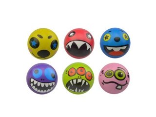 12 Anti-Stress PU Foam Smile Face Expression Squeeze Reliever Ba