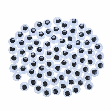 400 Black Joggle Eyes/Movable Eyes for Crafts 15mm - Click Image to Close