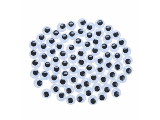 400 Black Joggle Eyes/Movable Eyes for Crafts 15mm