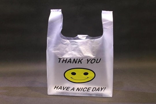 100 Large "Smile face" Plastic Garbage Bag 48x31cm - Click Image to Close