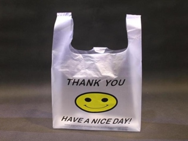 100 Large "Smile face" Plastic Garbage Bag 48x31cm - Click Image to Close