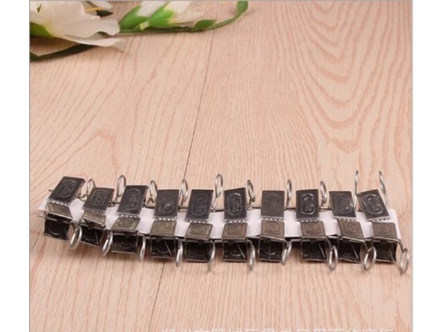 10Sheet x 20Pcs Stainless Steel Shower Curtain Drapery Hook Clip