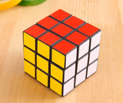 10 Plain Color Magic Cube Puzzler Rubiks 8.5cm - Click Image to Close