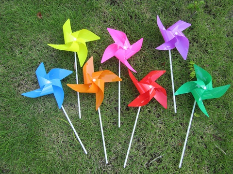 100 New Colourful Single Flower DIY Windmill wholesale - Click Image to Close