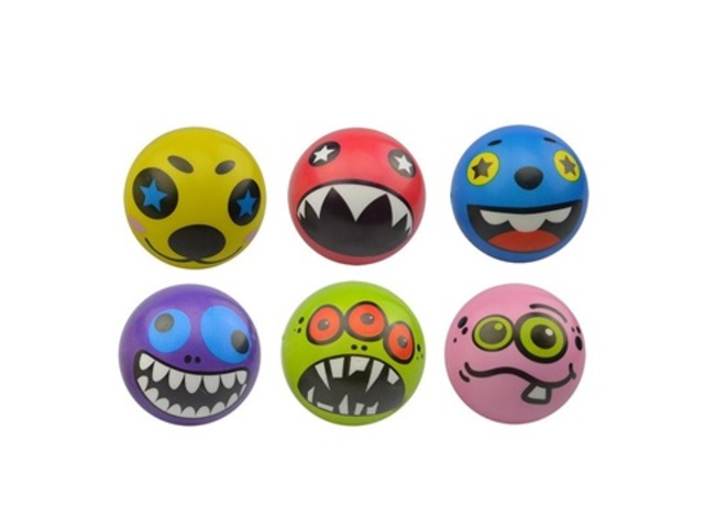 12 Anti-Stress PU Foam Smile Face Expression Squeeze Reliever Ba