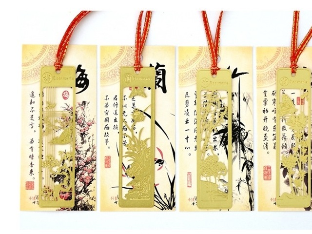 4X Hollow Chinese Style Vintage Bookmark Book Marks Gift - Click Image to Close