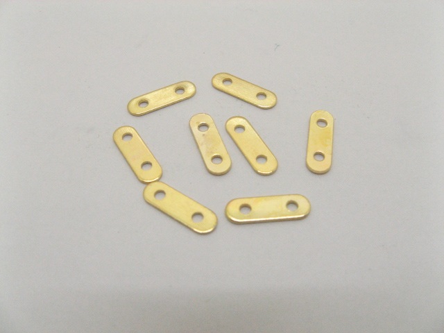 1000 Golden Spacer Bars 2 Hole 11mm Connector Jewellery Finding - Click Image to Close