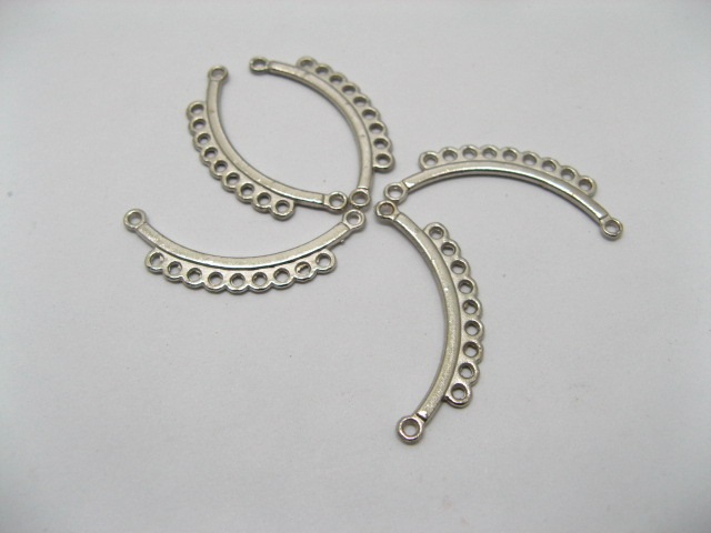 200 Metal 9-Strand Connector End Bars Jewellery Finding - Click Image to Close