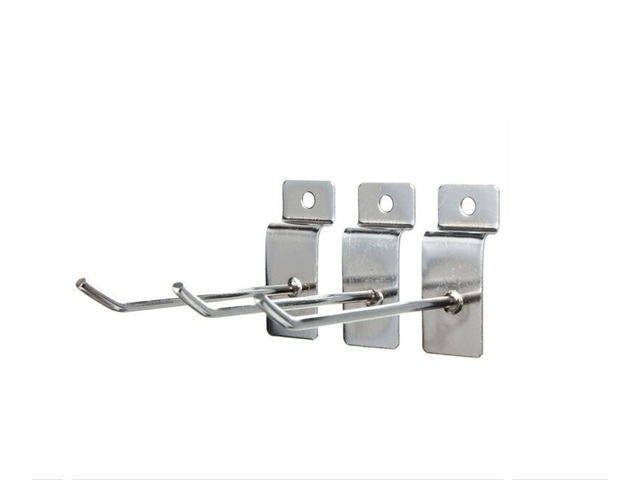 50 Metal Slatwall Grid Peg Hooks 93mm Size