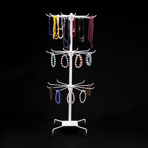 1Pc New 3-layer Wire Display Rack - White - Click Image to Close