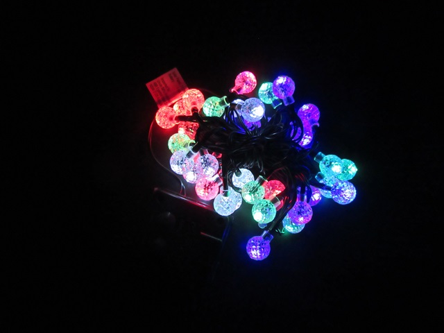 1X Crystal 35 Ball Solar Power String Lights Rope Outdoor Decor
