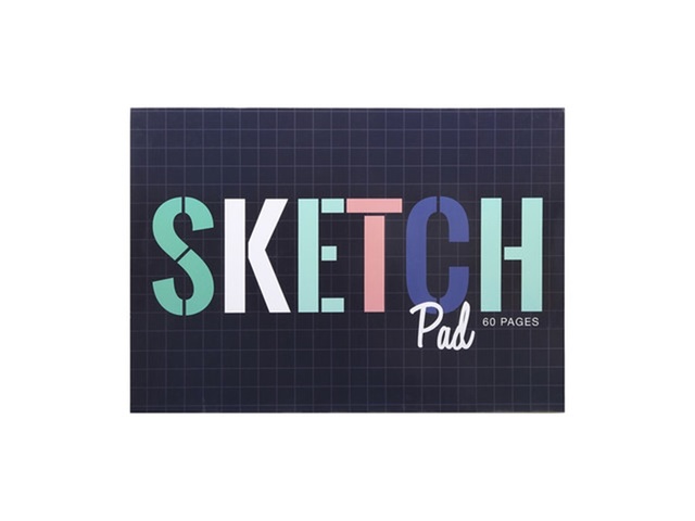 4Pcs Black Cover 60Pages Sketch Pad Gummed Acid Free 420x297mm