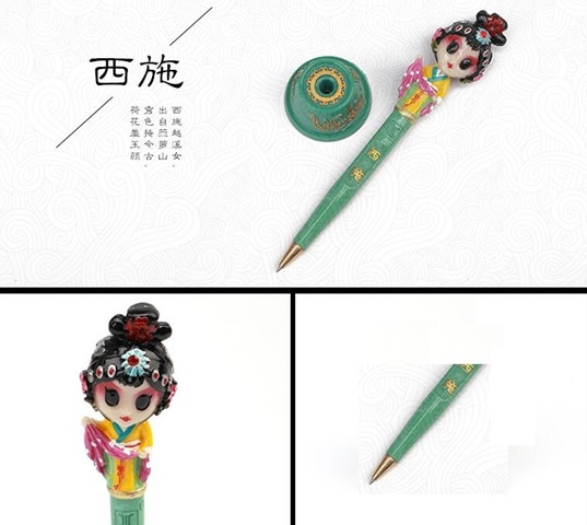 1X Gift Chinese Traditional Beijing Opera Ballpoint Pen - Xi Shi - Click Image to Close
