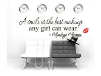 4Pcs Wall Sticker "A Smile Is The Best Makeup" Home Decor