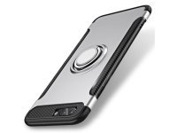 1X iPhone8 Silver Magnetic Shockproof Case Cover with Ring Car H