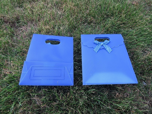 12Pcs New Blue Gift Bag for Wedding 16.3x12.3cm