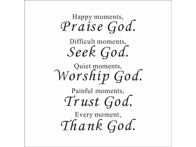 4Pcs Removable Thank God Wall Sticker Art Decal Room Decor 43x60 - Click Image to Close