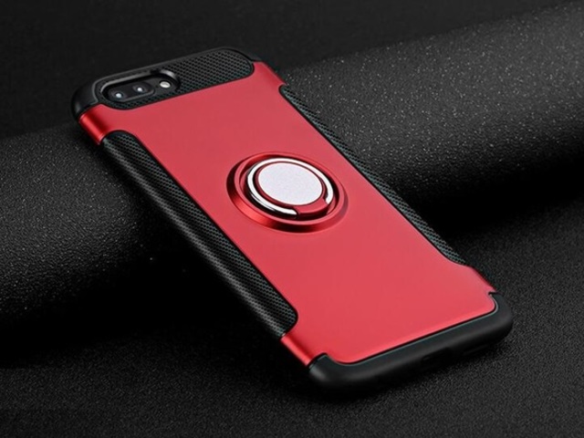 1X iPhone8 Red Magnetic Shockproof Case Cover with Ring Car Hold 1X iPhone8 Red Magnetic Shockproof Case Cover with Ring Car Hold