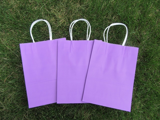 48 Bulk Kraft Paper Gift Carry Shopping Bag 21x15x8cm Purple 48 Bulk Kraft Paper Gift Carry Shopping Bag 21x15x8cm Purple