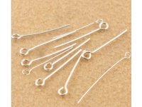 250gram(3000Pcs) Silver Plated Eye Pins Jewelry Finding 20mm