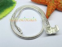 5Pcs Silver Plated Bracelet Fit European Beads 18cm