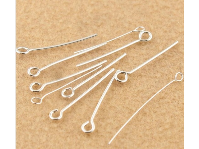 250gram(3000Pcs) Silver Plated Eye Pins Jewelry Finding 20mm