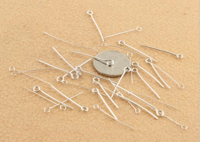 500Gram(4800pcs) Eye Pins Jewelry Finding 28mm - Click Image to Close