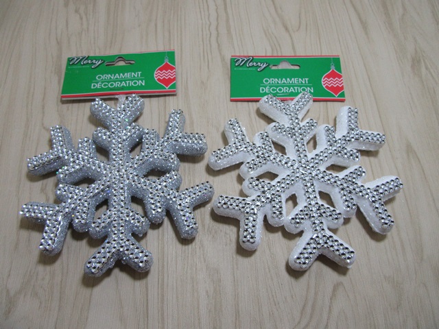 36Pcs Christmas Glitter Snowflake Tree Ornaments Hanging Home Pa - Click Image to Close