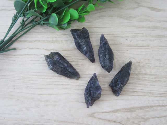 2x100Grams Rough Natural Amethyst Point Quartz Crystal Rock Ston