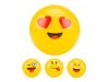 10 Inflatable Funny Smile Face Emoticon Bouncing Balls 22cm Dia.
