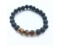 5X New Healing Bead Yoga Bracelet with 3 Tiger Eye Beads