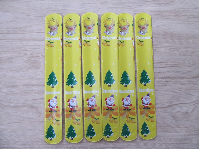 100X Christmas Reflective Magic Ruler Slap Band Bracelets Yellow 100X Christmas Reflective Magic Ruler Slap Band Bracelets Yellow