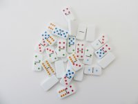 24Packs Dominoes 28 Double Six Colour Dot Dominoes Toy