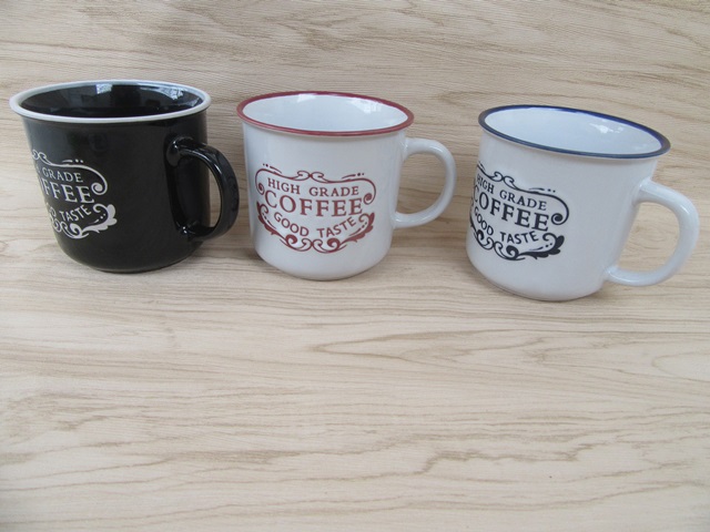 22Pcs HQ Ceramic Coffee Milk Cup Tea Mug 350ML Mixed - Click Image to Close