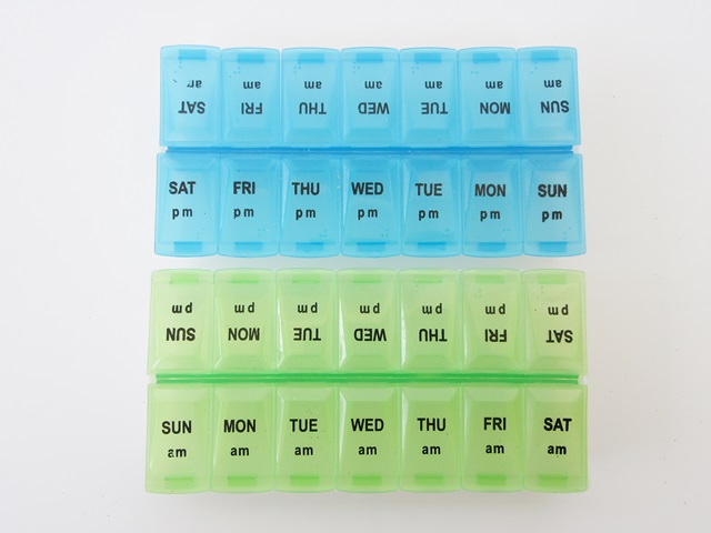 24Pcs Weekly Medication Organizer Tray Medication Holder - Click Image to Close