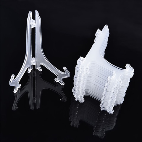 2x10 Clear Plate Display Holders Dish Rack 15cm - Click Image to Close
