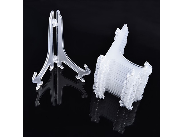 2x10 Clear Plate Display Holders Dish Rack 15cm - Click Image to Close