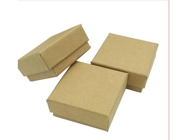 12 Kraft Necklace Ring Earring Jewelry Boxes Gift Box 7x7x3cm